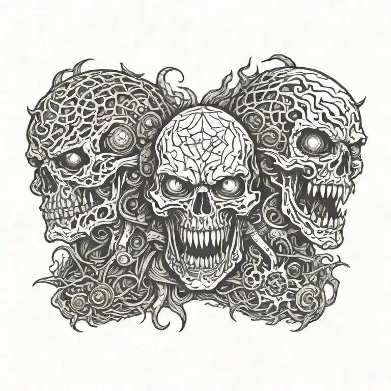 horror themed tattoo tattoo design idea