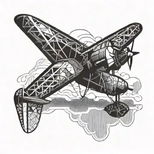 aeroplane  tattoo design idea