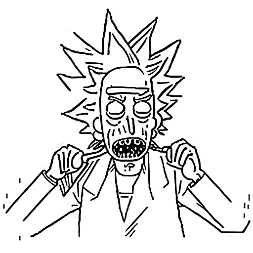 rick and morty tattoo design idea