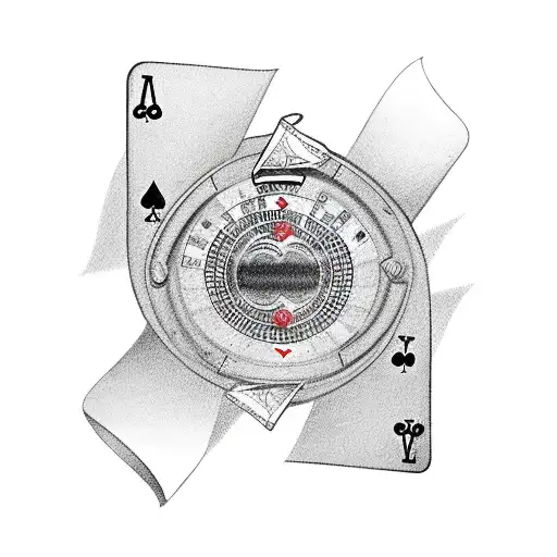 gambling blackjack tattoo design idea