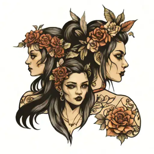 matching tattoo sister  tattoo design idea
