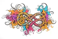 couple infinity symbol incorporated tattoo design idea