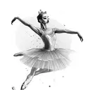 ballerina tattoo design idea