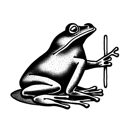 frog knight tattoo design idea