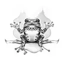 frog wizard tattoo design idea