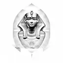 Ancient Egyptian hieroglyphs forming a data visualization tattoo design idea