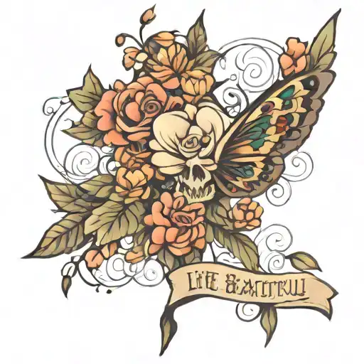 life is beautiful Hello tattoo design idea