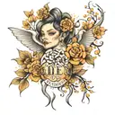 life is beautiful Hello tattoo design idea