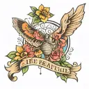 life is beautiful Hello tattoo design idea