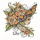 life is beautiful Hello tattoo design idea