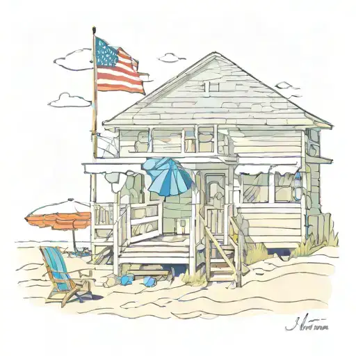 beach vacation 40 years stone harbor New Jersey tattoo design idea
