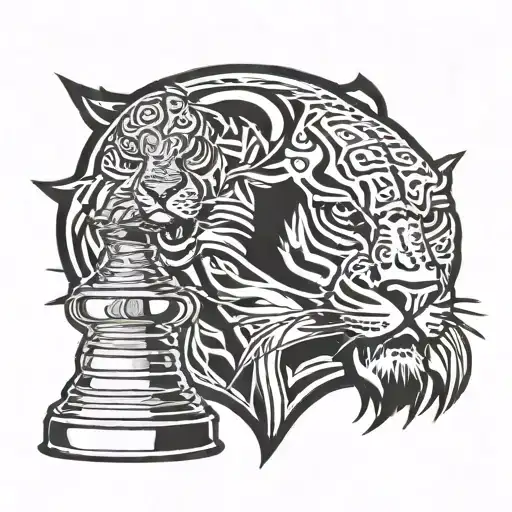 2024 Florida Panthers Stanley Cup trophy tattoo design idea