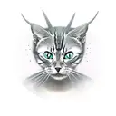 demon cat tattoo design idea