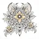 one plus one equals three  tattoo design idea