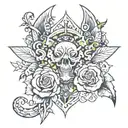 one plus one equals three  tattoo design idea