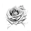 beauty and the beast rose tattoo design idea
