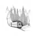 Train track tattoo design idea