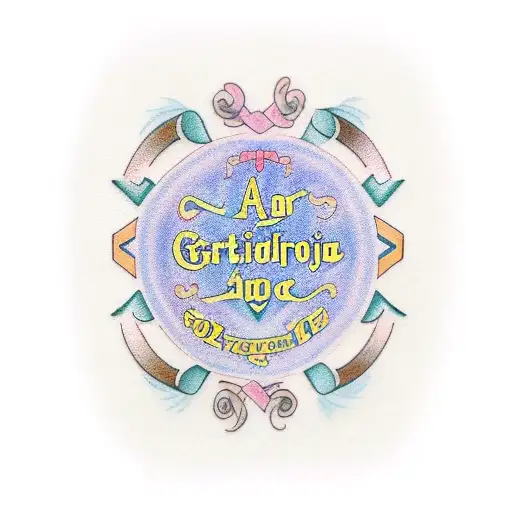 A Traditional Tattoo with the names of grandchildren. The names are Kyleigh, Collin, Crosley, Caroline and Harlow tattoo design idea