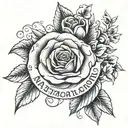 motherhood tattoo with baby name Armando tattoo design idea