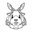 guinea pig, duo tatoo. only lines, very minimalistic. tattoo design idea