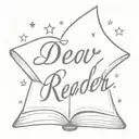 open book pages with word "dear reader" and stars tattoo design idea