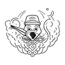 a mud duck tattoo design idea