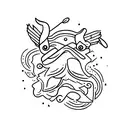 a mud duck tattoo design idea