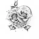 roses with clocks half sleeve tattoo design idea