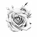 roses with clocks half sleeve tattoo design idea