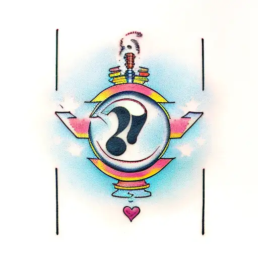 bin question mark tattoo design idea