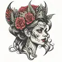 dead savage queen tattoo design idea