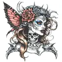 dead savage queen tattoo design idea