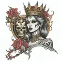 dead savage queen tattoo design idea