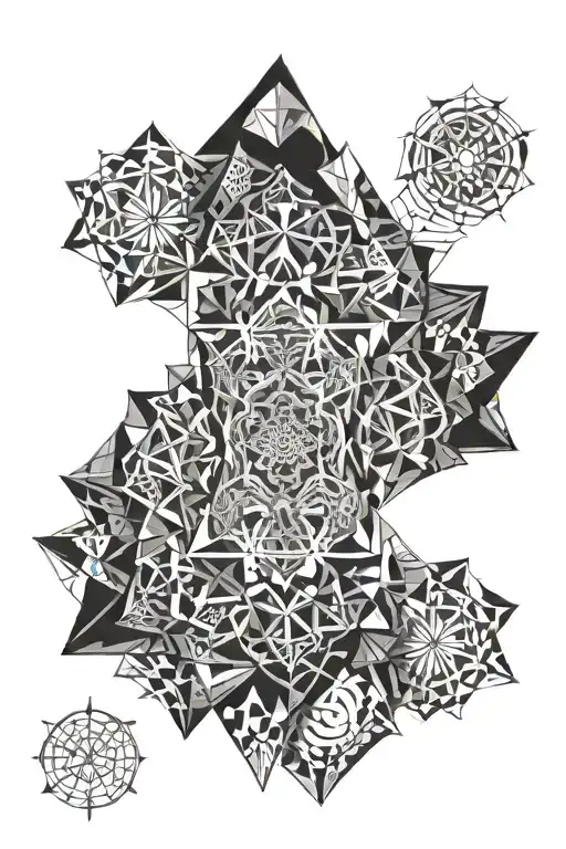 Fractal mandala design inspired tattoo design idea