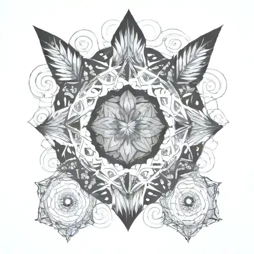 Fractal mandala design tattoo design idea