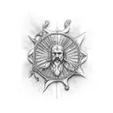 I see the ark of noah I and i drown in the sea of repentance. tattoo design idea