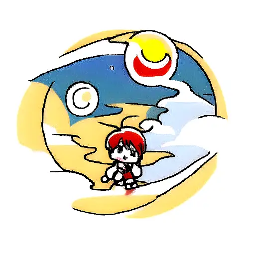 Sun and Moon tattoo design idea