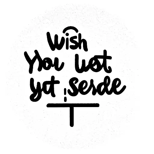 headstone that says "wish you were here" tattoo design idea
