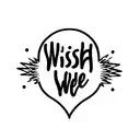 headstone that says "wish you were here" tattoo design idea