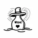 headstone that says "wish you were here" tattoo design idea