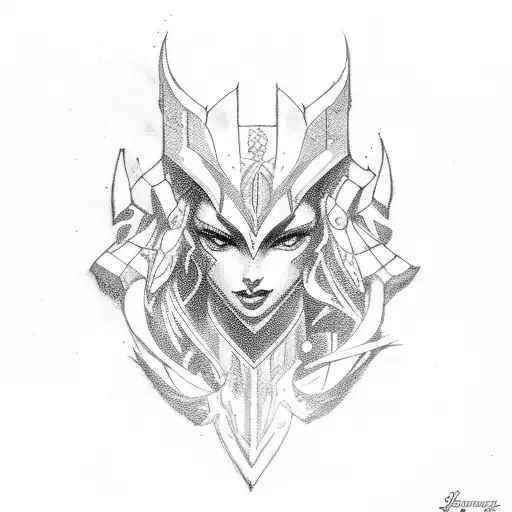 Diana League of Legends tattoo design idea