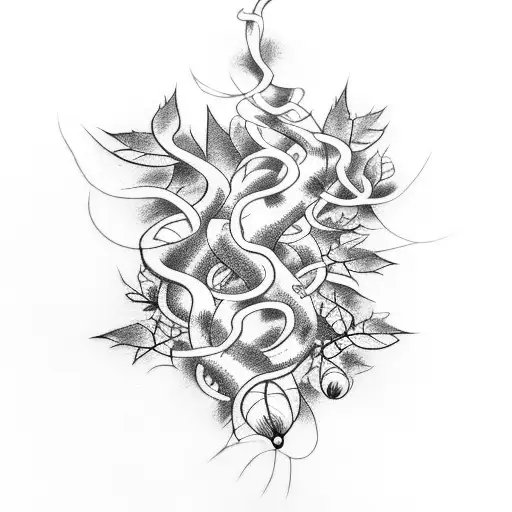 vines,mountain Laurel  tattoo design idea