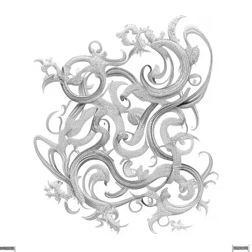 filigree vines cross tattoo design idea
