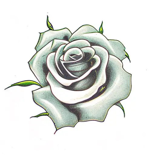 Rose with Timothy grass background with a infinity crucifix Key in front of it tattoo design idea