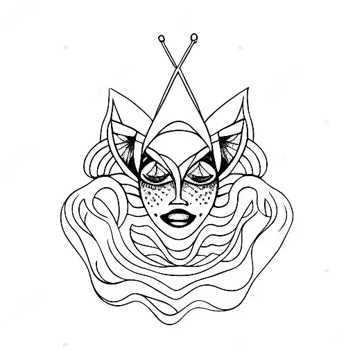 Siren tattoo design idea