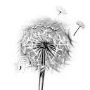 Dandelion tattoo design idea