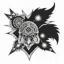 rich and risk taker tattoo design idea