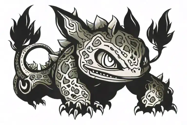 bulbasaur son gohan stitch tattoo design idea