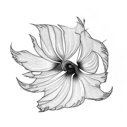 Fan with Hibiskus flower tattoo design idea