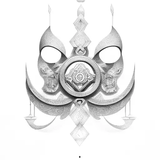 line work, greek, realism, balance, symmetry tattoo design idea